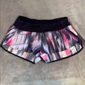 Lululemon Navy watercolor speed short
